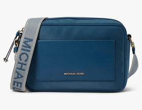 Michael Kors Navy Nylon Gabardine Crossbody